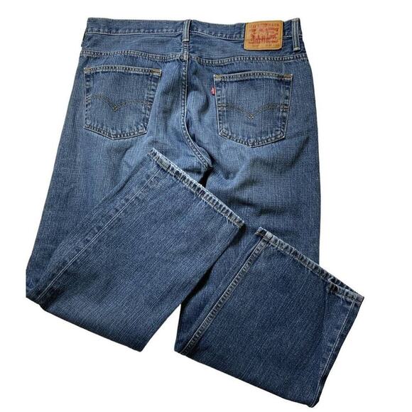 Levis 569 Jeans Men's Size 36X30 Relaxed Fit Bleu Denim - Picture 6 of 12